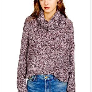 Free People BFF Cowl Neck Cropped Sweater